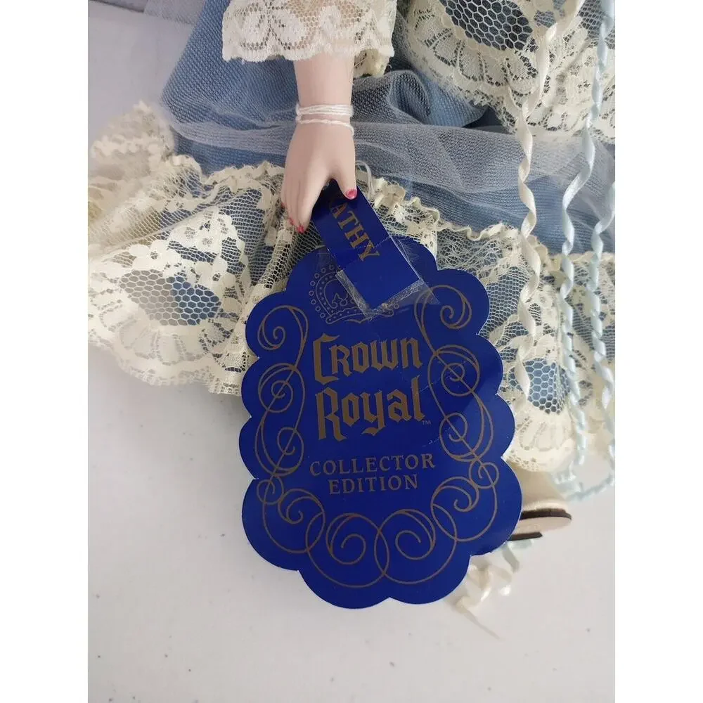 Dynasty Doll Collection Crown Royal Porcelain Doll Blue Lace Dress Kathy 18 in